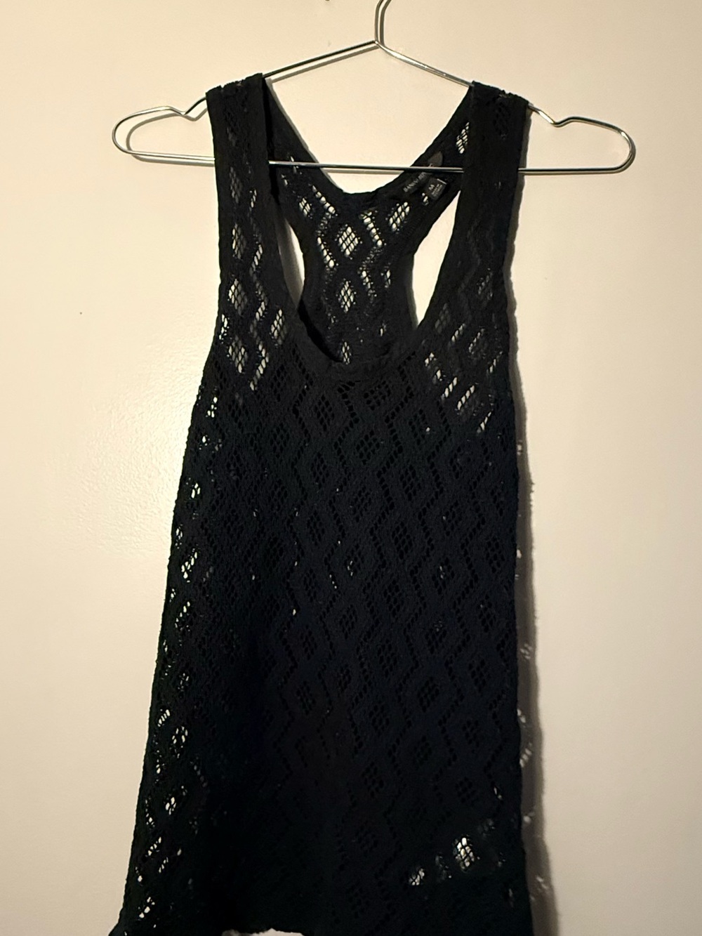 Banana Republic Black Crochet Racerback Tank
